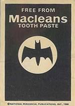 Backs of the Macleans and Rice Krispies 1966 Batman sets
