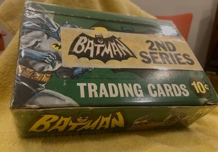 Batman cards box Topps large green 10-cent box cello packs