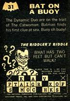 Front and back of cards number 8 and 31 of the A&BC Riddlers Riddle set